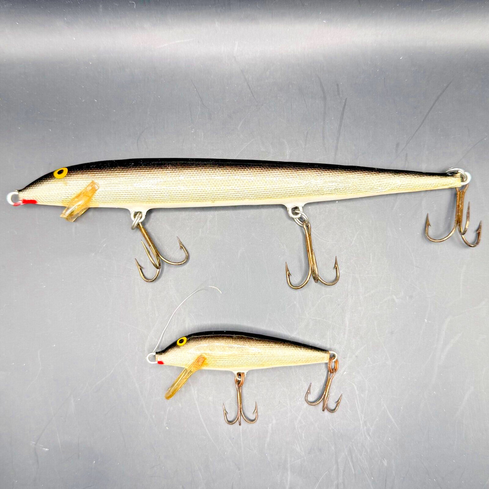 Lot of 2 Vintage Rapala Lure 6.5" and 2.75" Pls Read
